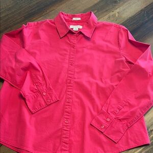 Liz Claiborne Pink Casual Button Down Shirt